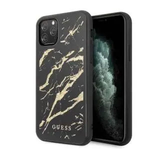 Etui Guess Marble Glitter Glass GUHCN58MGGBK do iPhone 11 Pro Czarny