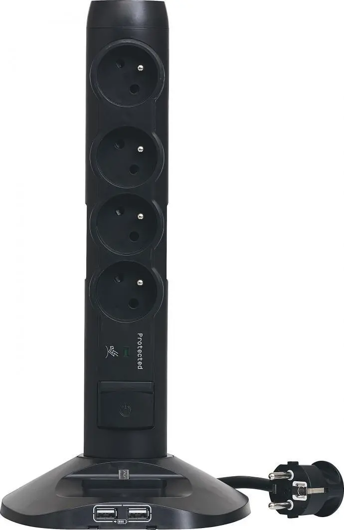 Przedłużacz Legrand 50394 4 gniazda 2m Czarny