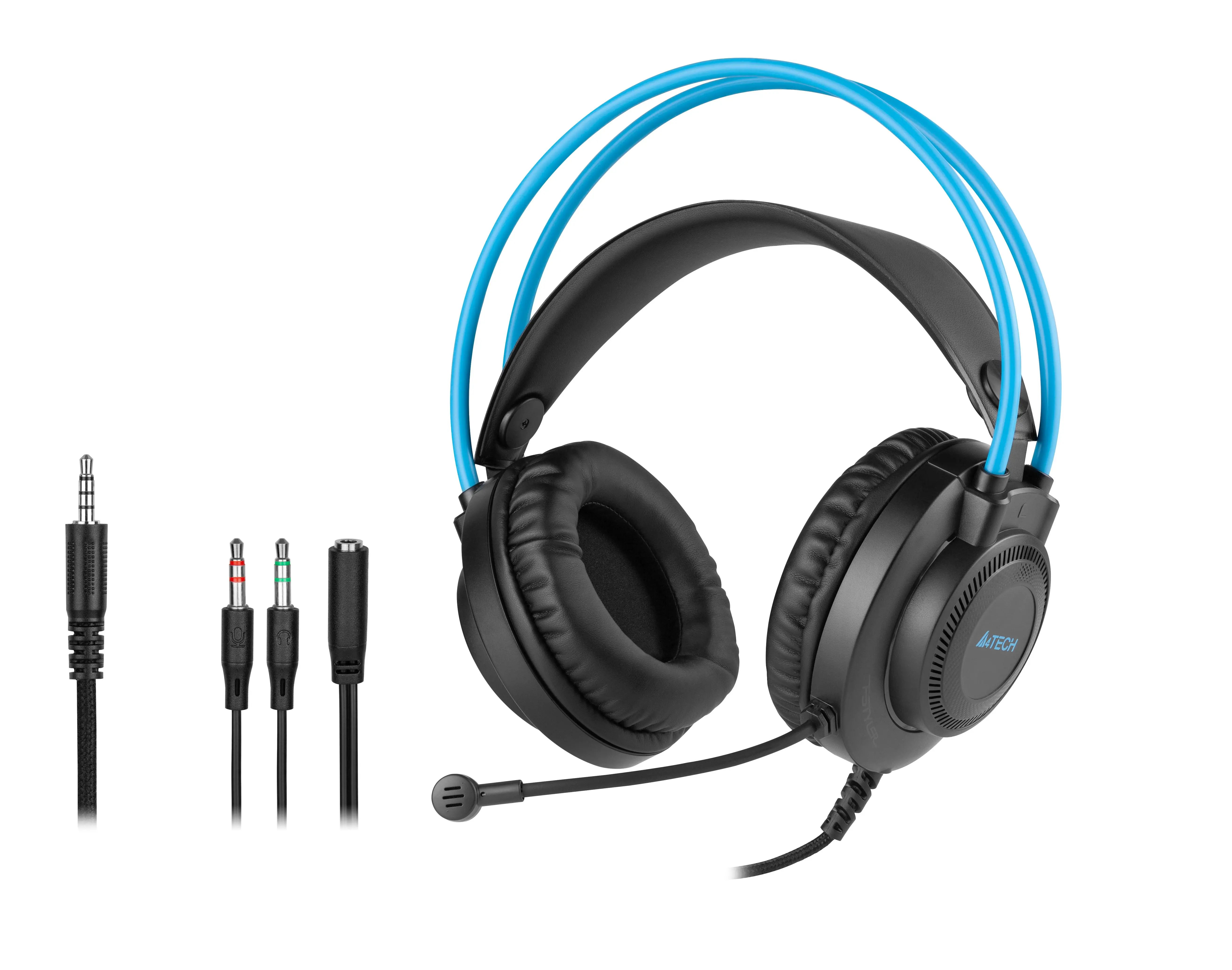 Słuchawki przewodowe z mikrofonem A4tech FStyler FH200i Nauszne Niebieski