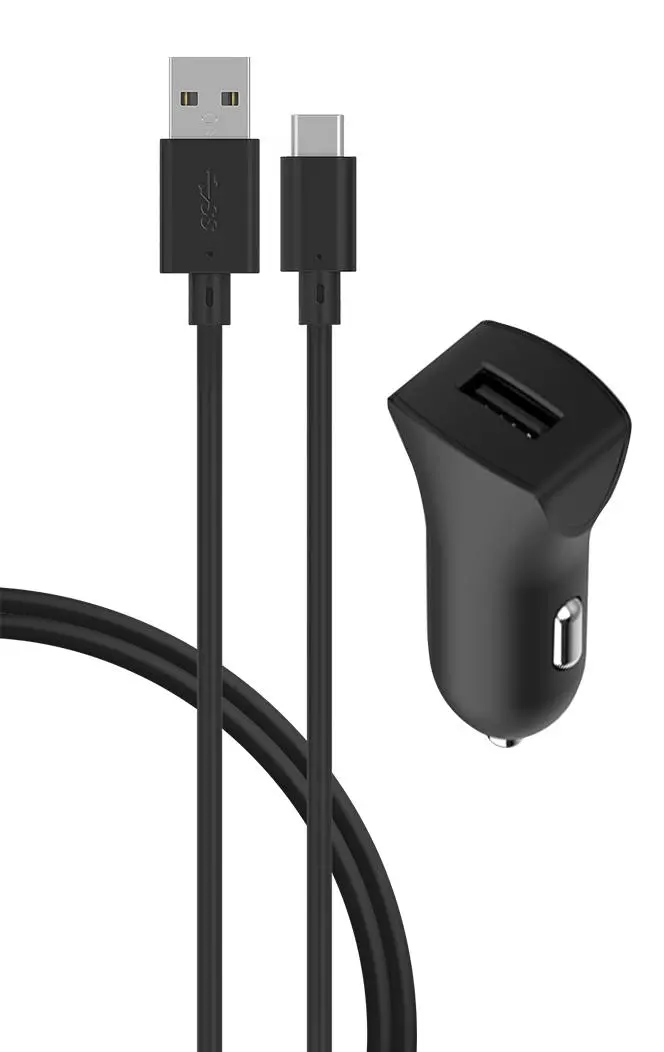 Ładowarka samochodowa BigBen CACCBLAC3AB 3A kabel USB C 1,2m 3A Czarny