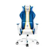 Diablo Chairs X-One 2.0 Normal Size Gamingowy do 136kg Skóra ECO Tkanina Biało-niebieski
