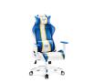 Fotel Diablo Chairs X-One 2.0 Kids Size Dla dzieci do 160kg Skóra ECO Tkanina Biało-niebieski