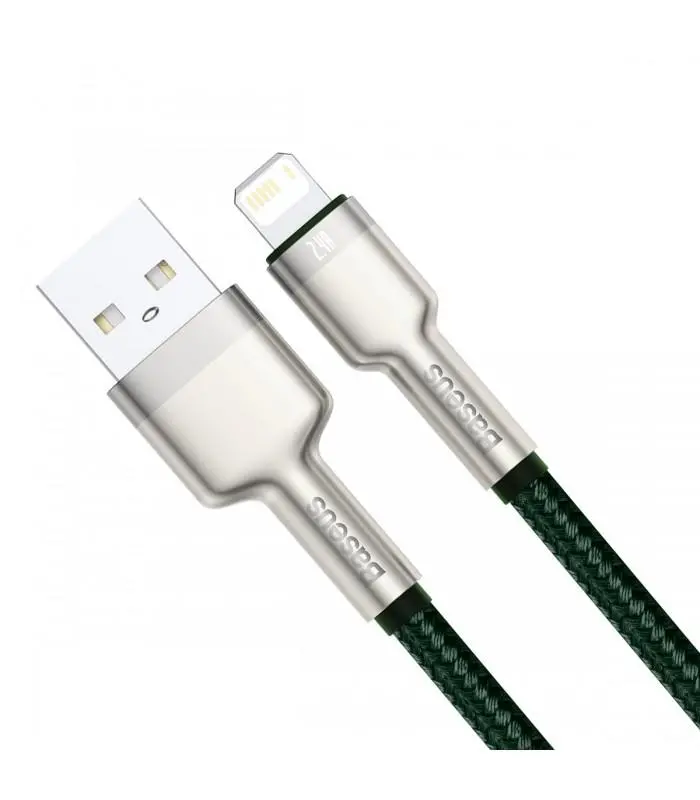 Kabel Baseus Cafule Metal USB do Lightning 1m Zielony