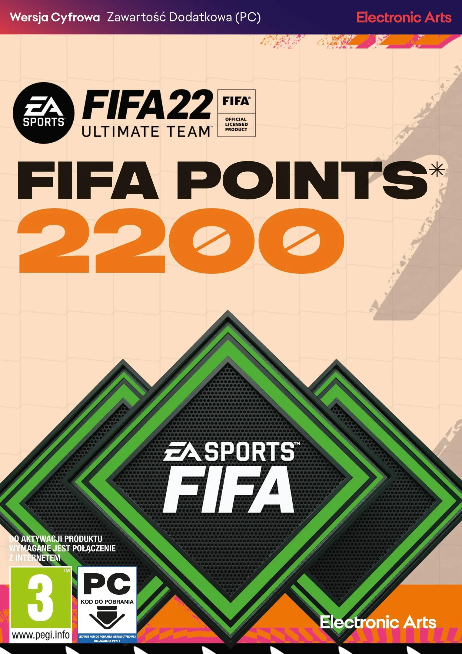 FIFA 22 2200 punktów Dodatek do gry na PC