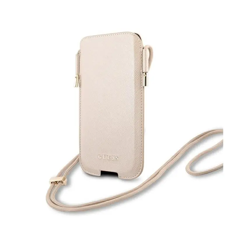 Etui Guess Saffiano Pouch GUHCP12MSAPSLG do iPhone 12/12 Pro Złoty