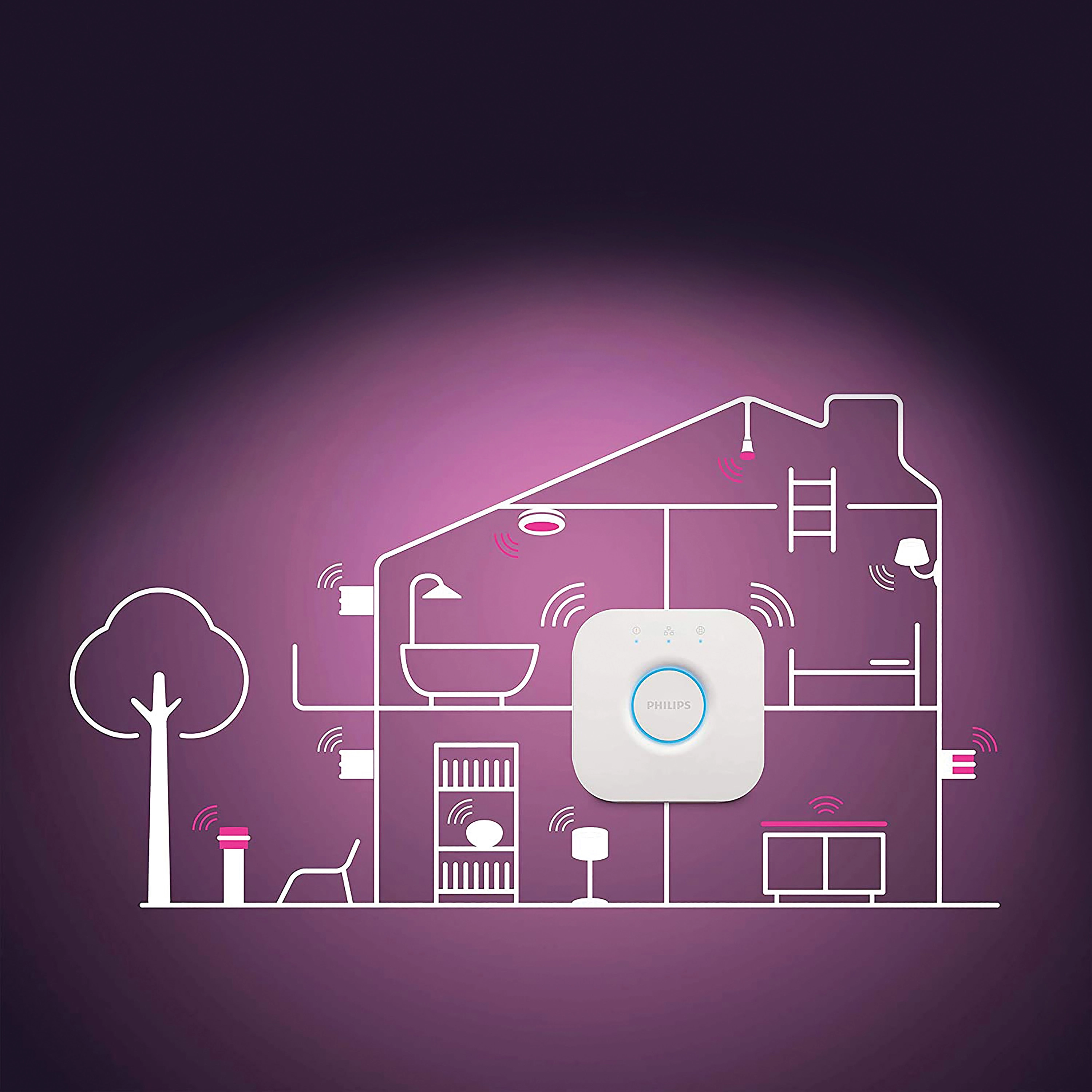 Żarówka LED Philips Hue White and Colour Ambiance E27 2 szt. + mostek