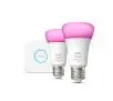 Żarówka LED Philips Hue White and Colour Ambiance E27 2 szt. + mostek