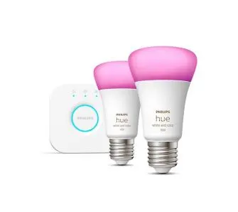 Żarówka LED Philips Hue White and Colour Ambiance E27 2 szt. + mostek