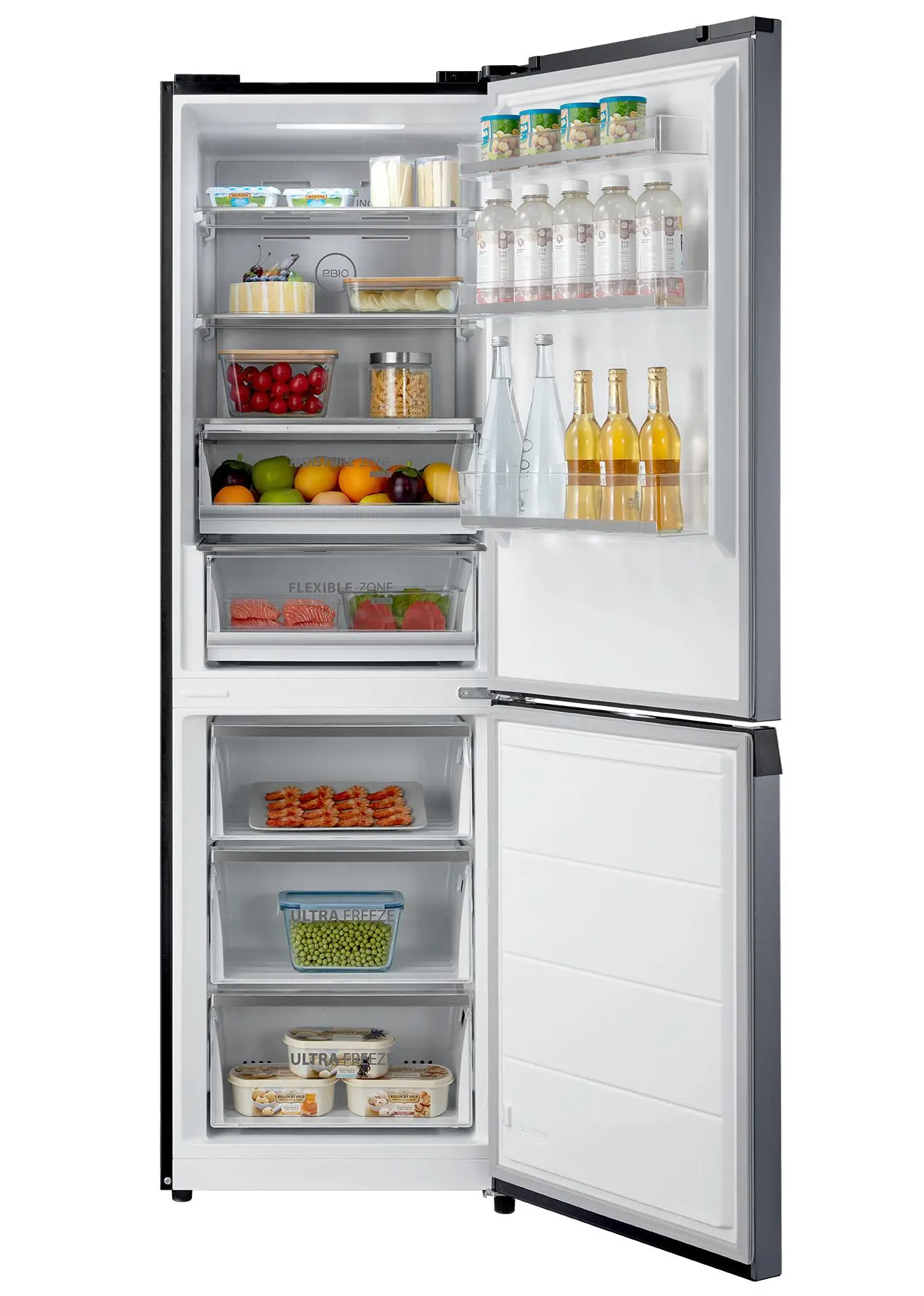 Lodówka Toshiba GR-RB449WE-PMJ Pełny No Frost 185,8cm Szuflada z kontrolą wilgotności Srebrny