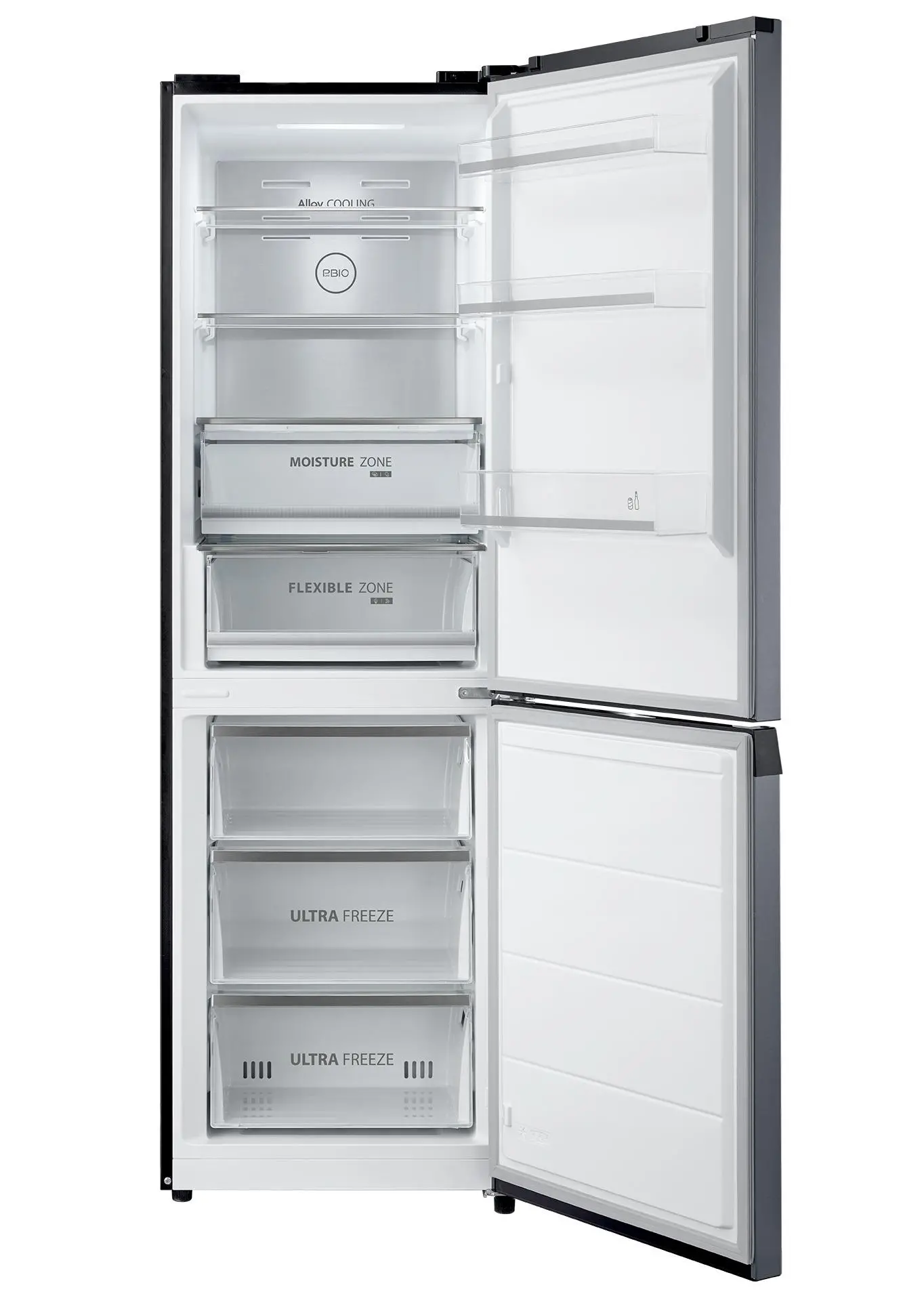 Lodówka Toshiba GR-RB449WE-PMJ Pełny No Frost 185,8cm Szuflada z kontrolą wilgotności Srebrny