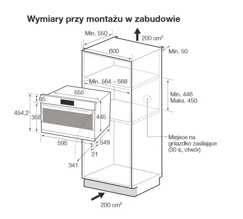 Piekarnik z mikrofalą Samsung NQ50H5537KB Termoobieg Czarny
