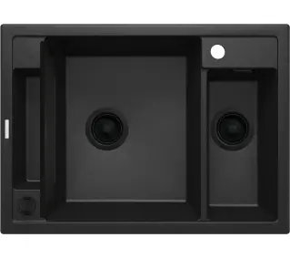Кухонна мийка Deante Magnetic ZRM G503 гранитова у графітовому кольорі/металік