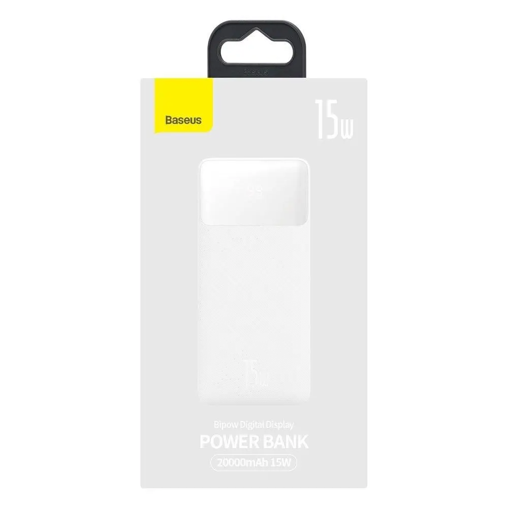 Powerbank Baseus PPBD050102 Bipow 20000mAh 2xUSB USB-C 15W Biały