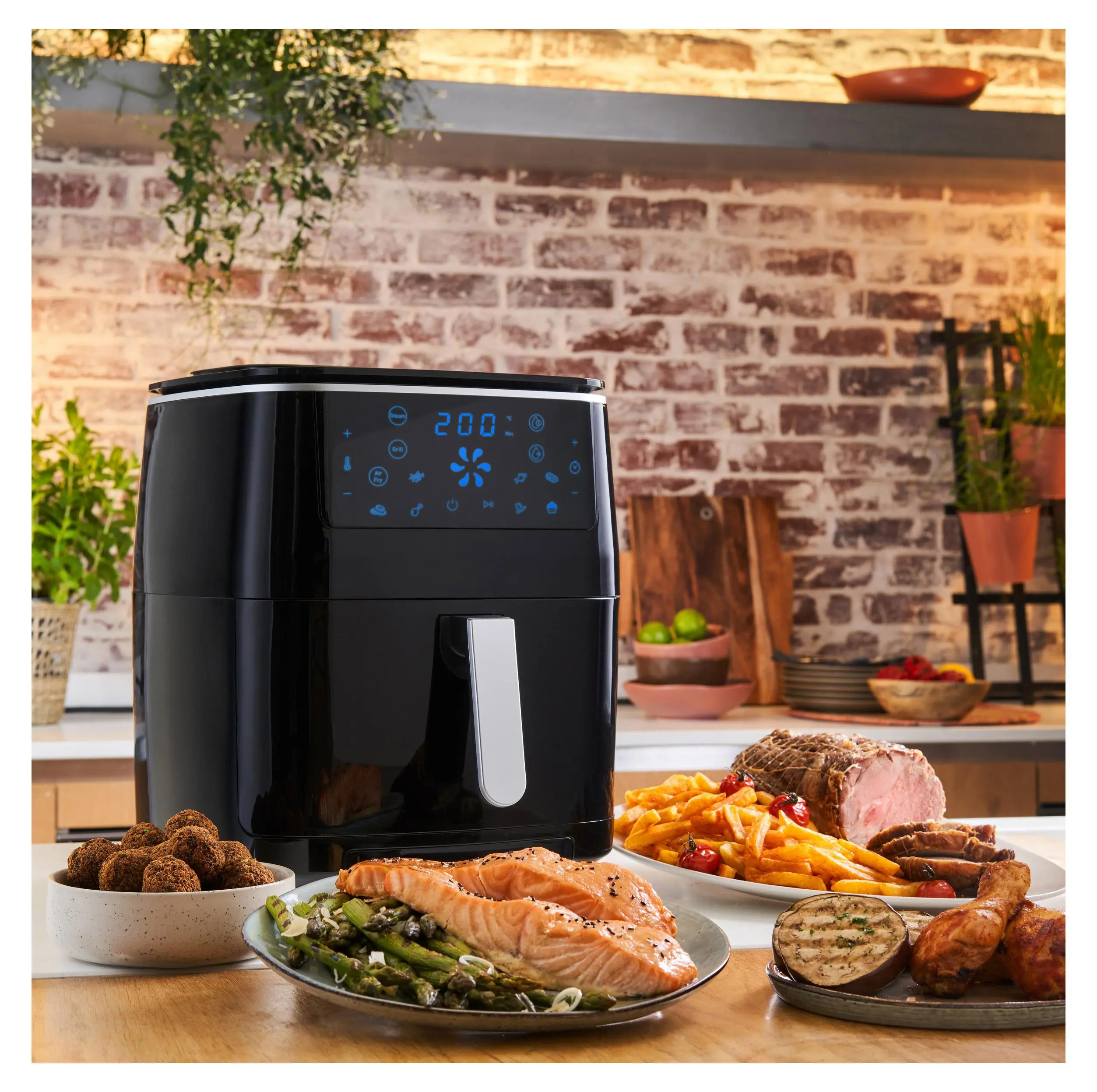 Frytkownica beztłuszczowa Tefal Easy Fry Grill & Steam FW2018 1700W 6,5l Aplikacja mobilna