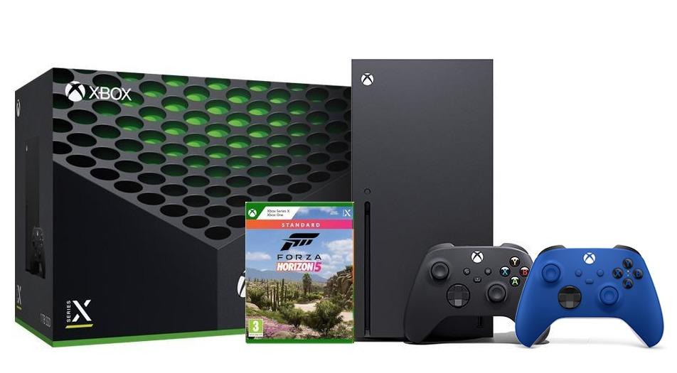 Konsola Xbox Series X z napędem + dodatkowy pad (niebieski) 1TB + Forza Horizon 5