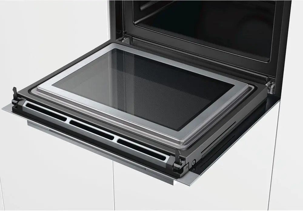 Piekarnik z mikrofalą Siemens iQ700 HM656GNS1 Termoobieg Srebrno-czarny