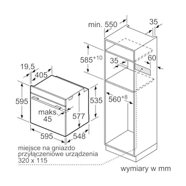 Piekarnik z mikrofalą Siemens iQ700 HM656GNS1 Termoobieg Srebrno-czarny