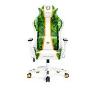 Diablo Chairs X-One 2.0 Craft King Size Gamingowy do 180kg Skóra ECO Tkanina Biało-zielony