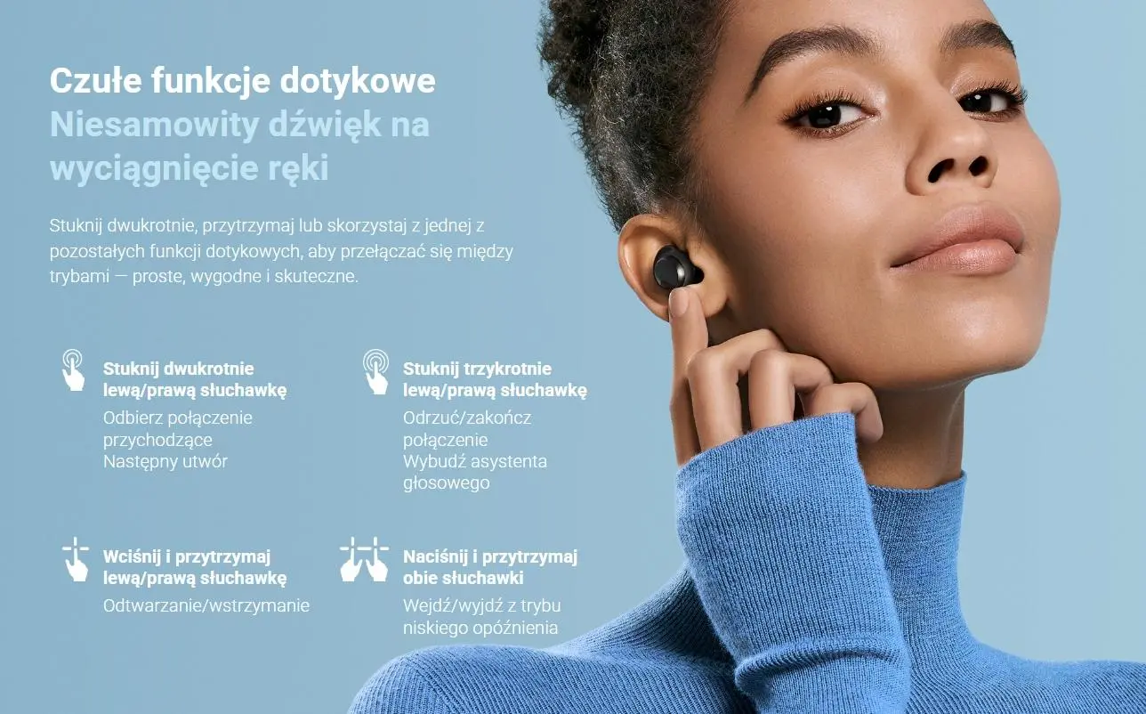 Słuchawki bezprzewodowe Xiaomi Redmi Buds 3 Lite Dokanałowe Bluetooth 5.2 Czarny