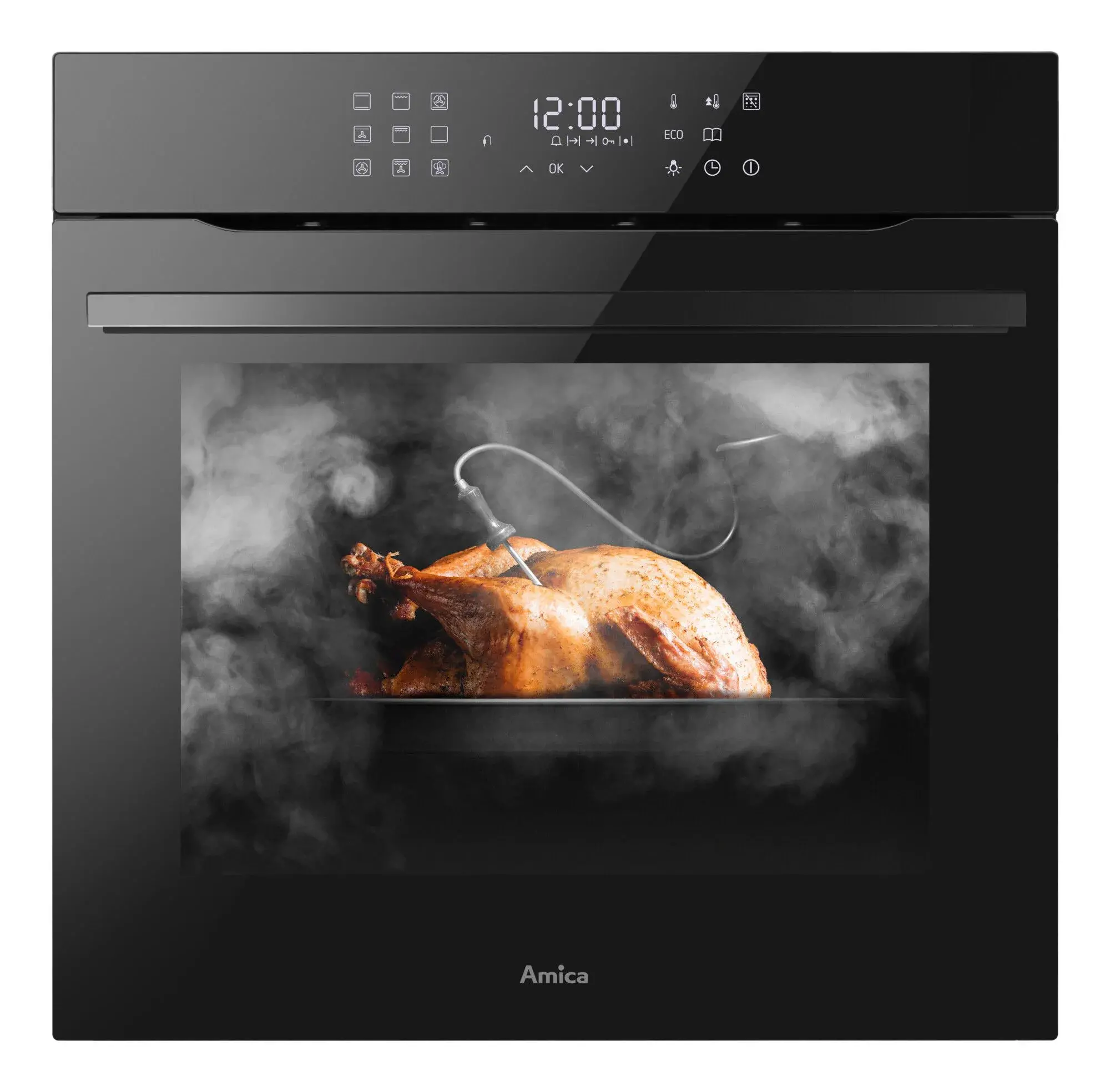 Piekarnik elektryczny parowy Amica ED975398BA+ X-Type Steam P Termoobieg Termosonda Czarny