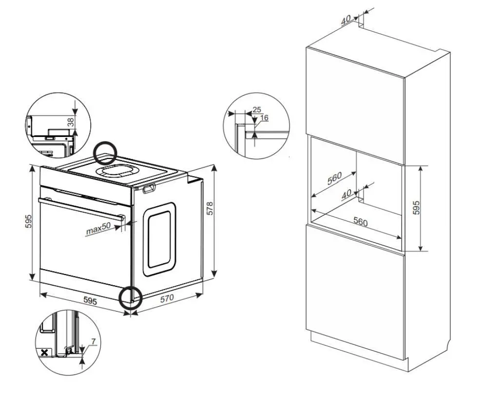 Piekarnik elektryczny parowy Amica ED975398BA+ X-Type Steam P Termoobieg Termosonda Czarny