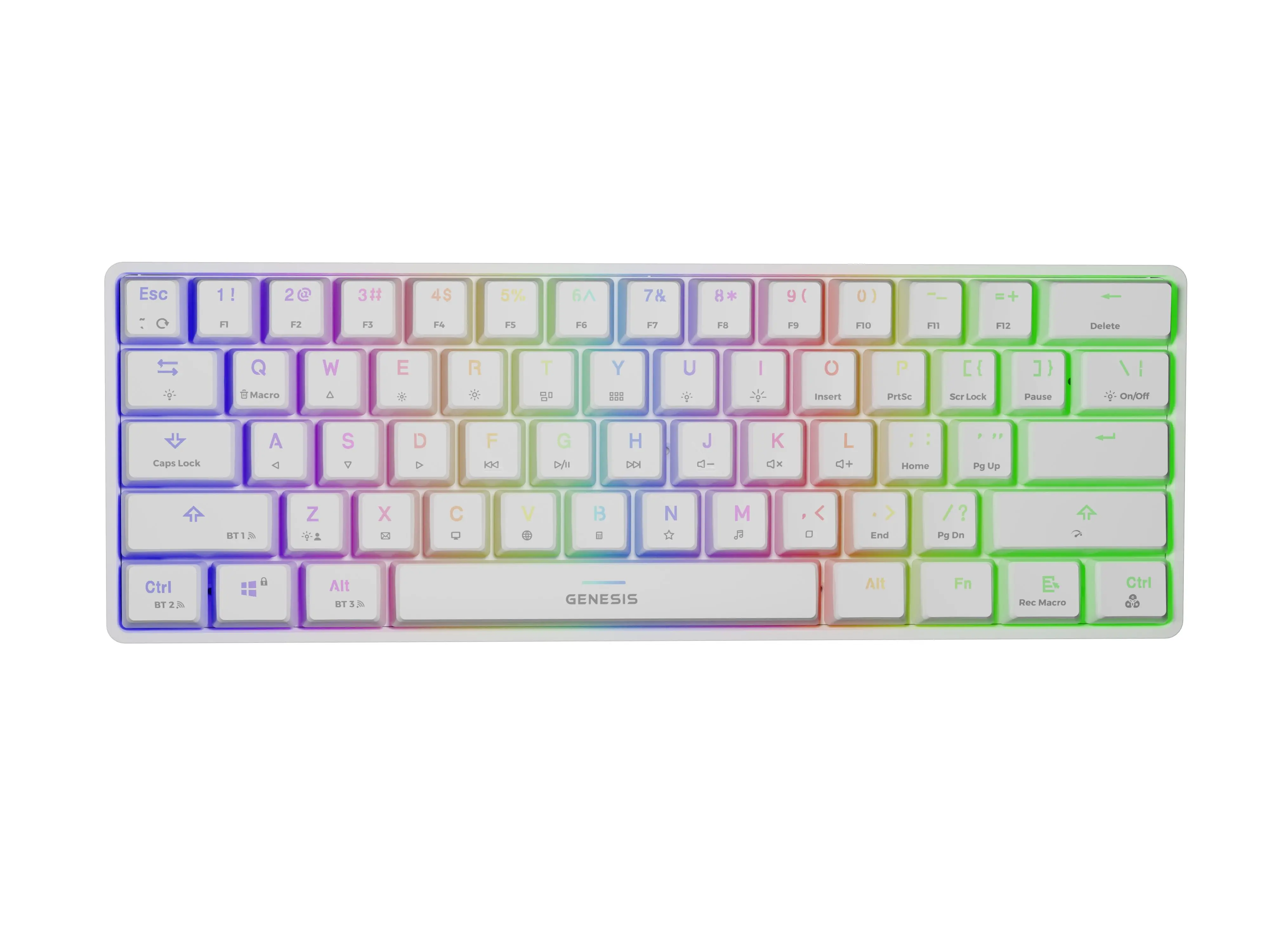 Klawiatura mechaniczna Genesis Thor 660 RGB Gateron Red Biały
