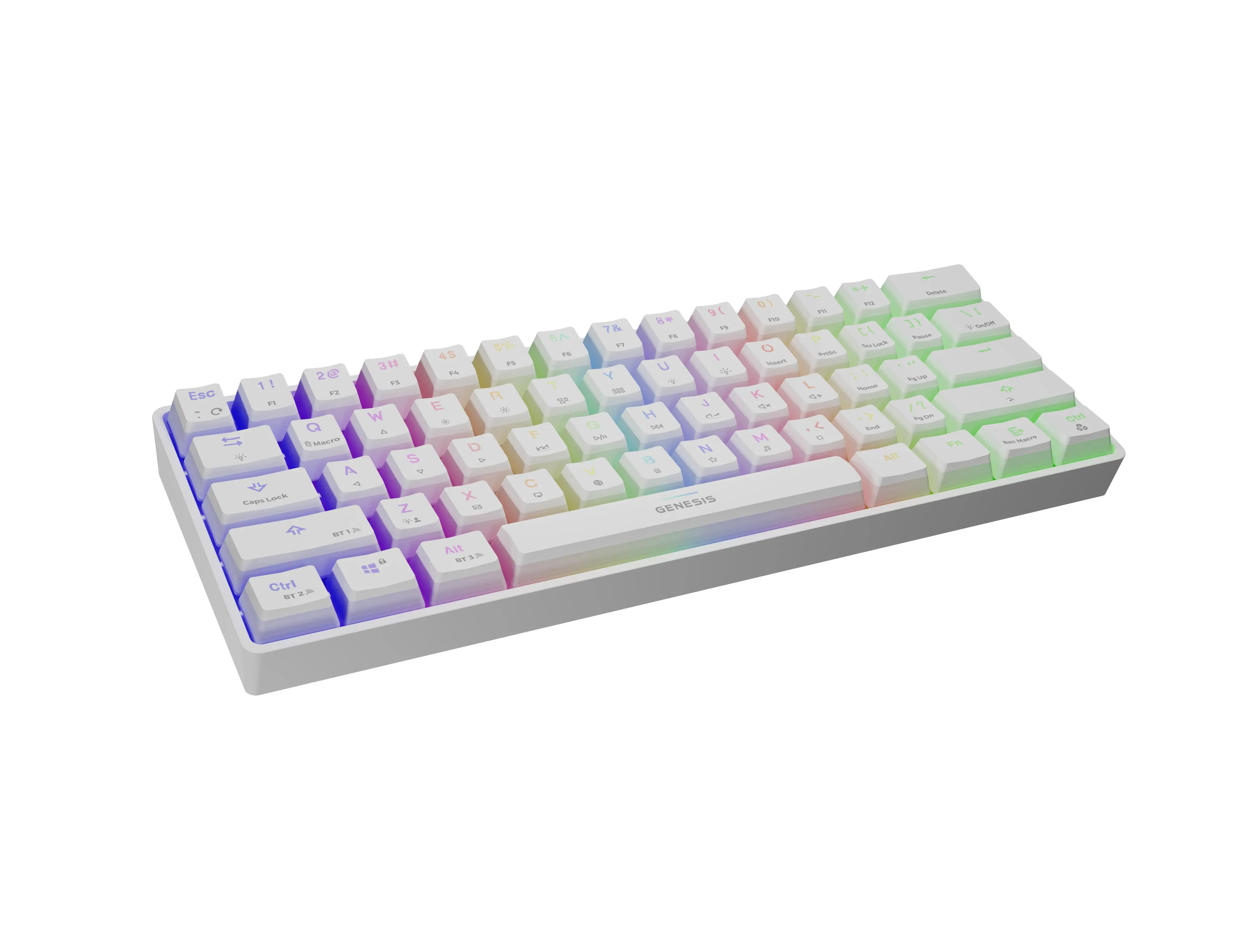 Klawiatura mechaniczna Genesis Thor 660 RGB Gateron Red Biały