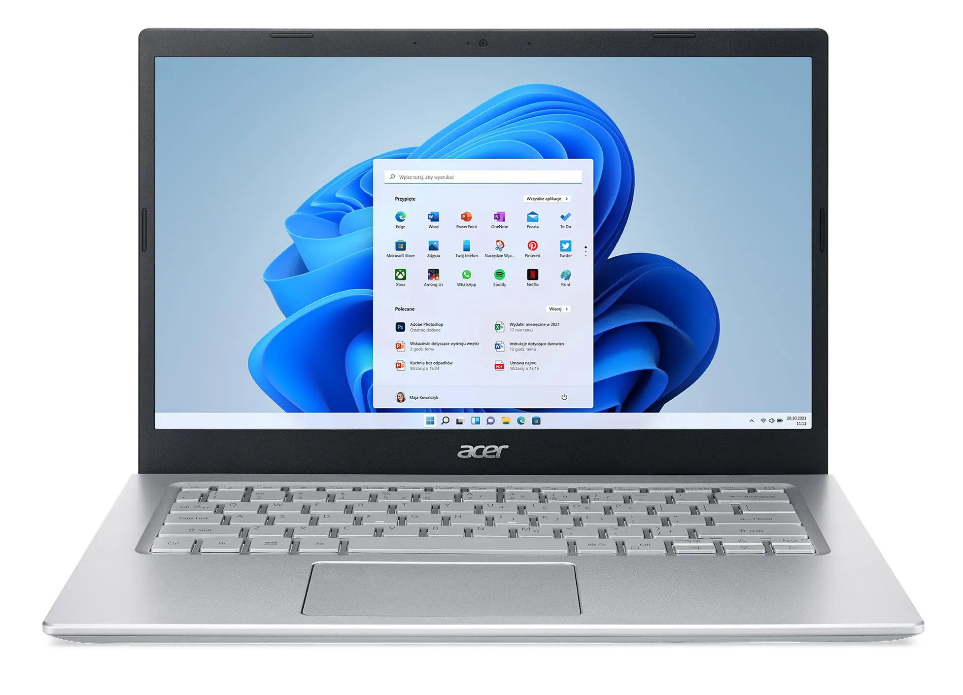 Laptop ultrabook Acer Aspire 5 A514-54-57KA 14" i5-1135G7 16GB RAM 512GB Dysk SSD Win11 Srebrny