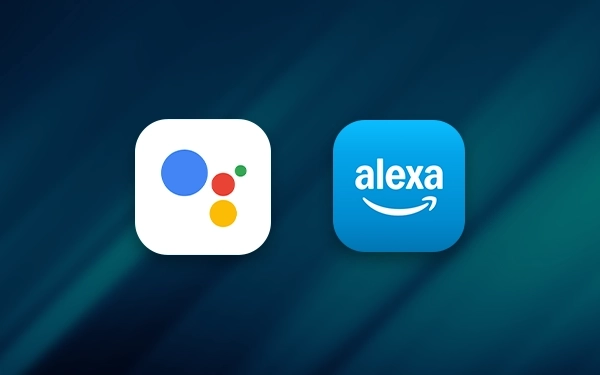 Значки Google Assistant та Amazon Alexa, що показують сумісність пристрою з голосовими помічниками