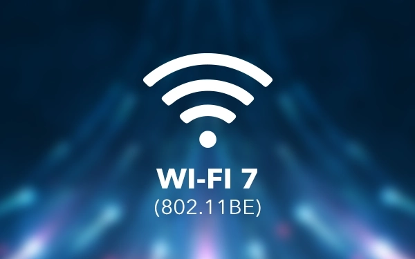 Піктограма бездротової мережі з текстом Wi-Fi 7 (IEEE 802.11be), що вказує на найновіший бездротовий стандарт
