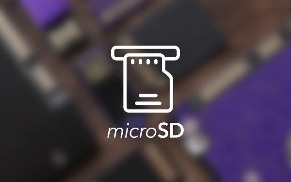 Піктограма картки MicroSD (Secure Digital), яка вказує на те, що пристрій підтримує картки пам’яті microSD.