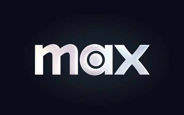 Логотип Max срібного кольору на темному фоні