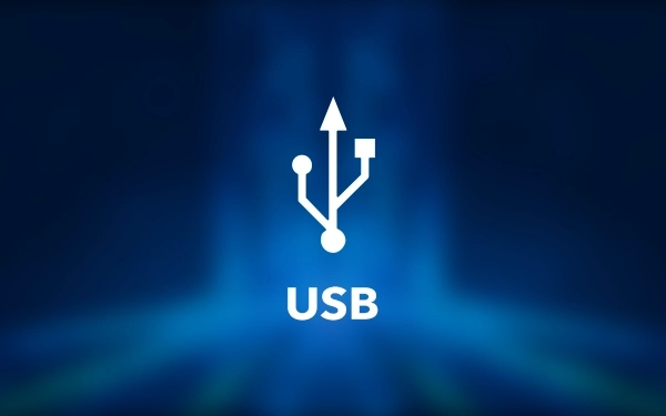 Піктограма USB (універсальна послідовна шина), що вказує на наявність порту USB на пристрої