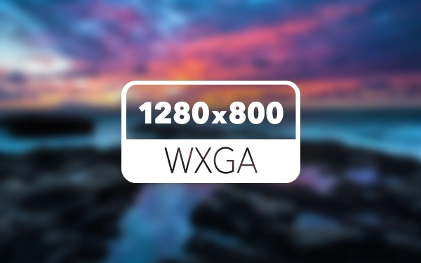 Значок для разрешения 1280 на 800 пикселей, известный как Wide Extended Graphics Array.