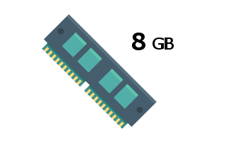 Wbudowana pamięć RAM 8 GB